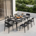 35 8 63 75 6 rectangular metal outdoor dining table weather - Temu