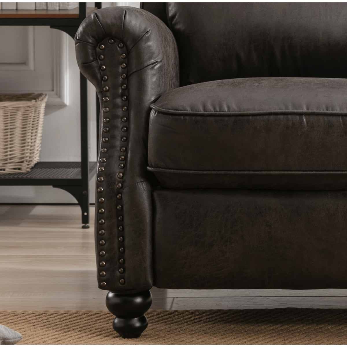recliner chair faux leather armchair push back - Temu