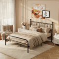 a metal bed frame featuring bed storage a rounded base - Temu