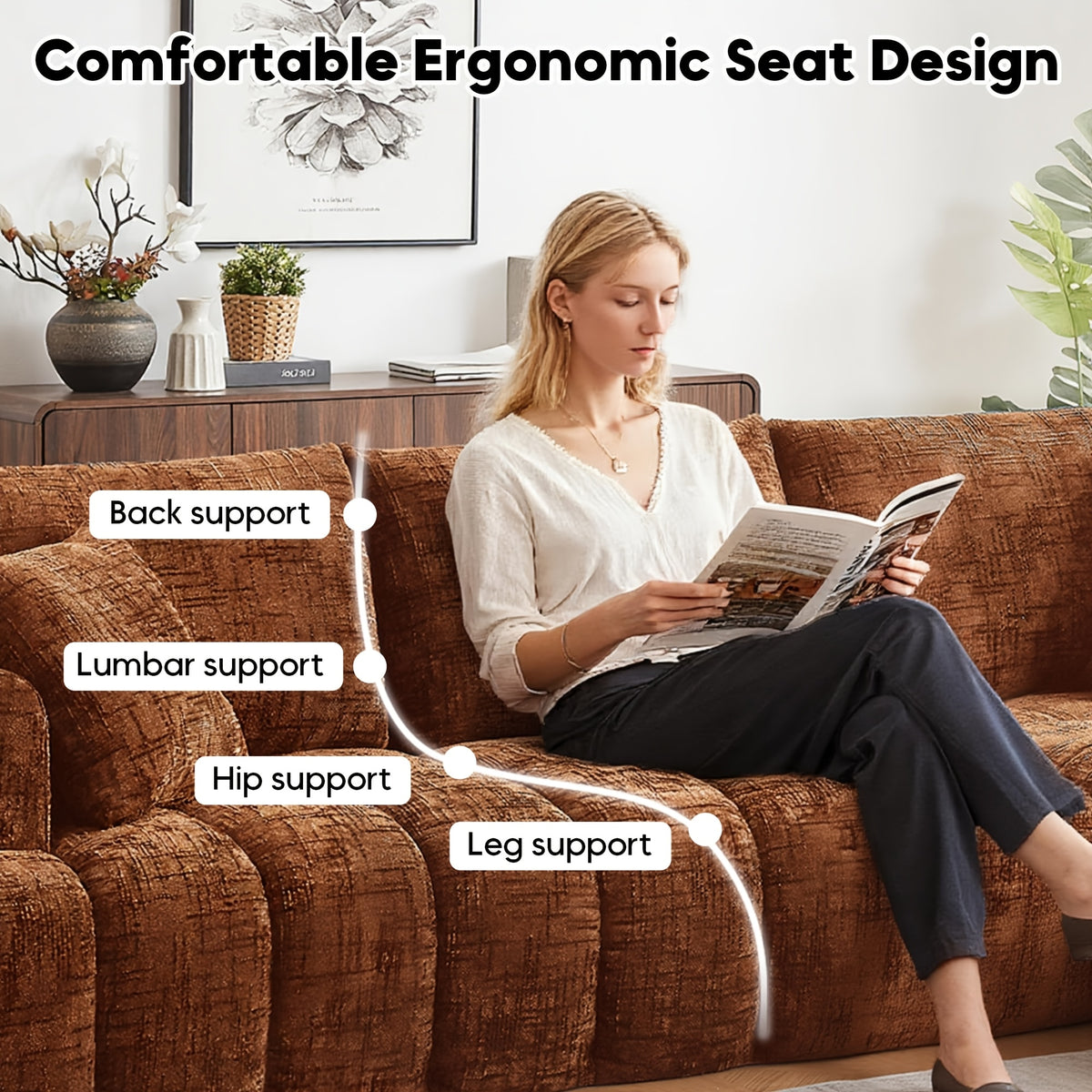 108   sectional sofa couch deep seat modern l - Temu