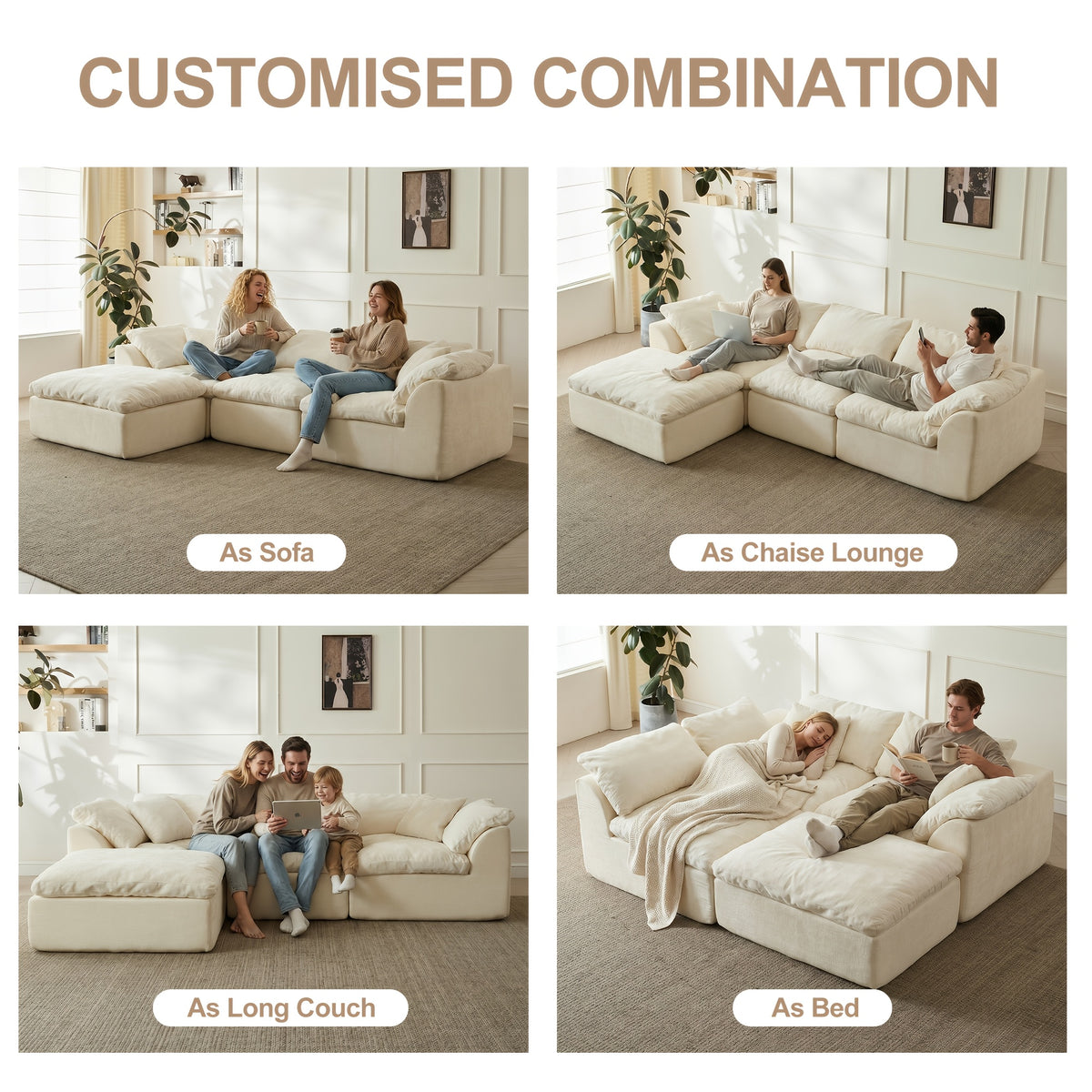 109 modern cloud couches living room deep seat convertible l - Temu