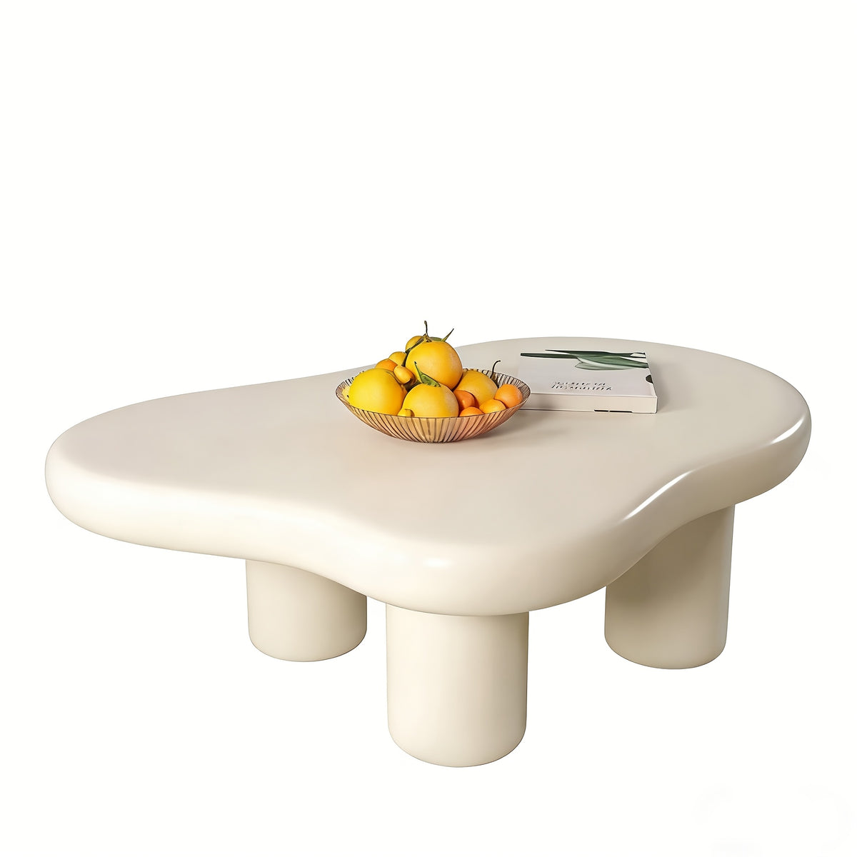 39 37   shaped coffee table 27 56 w cream irregular - Temu