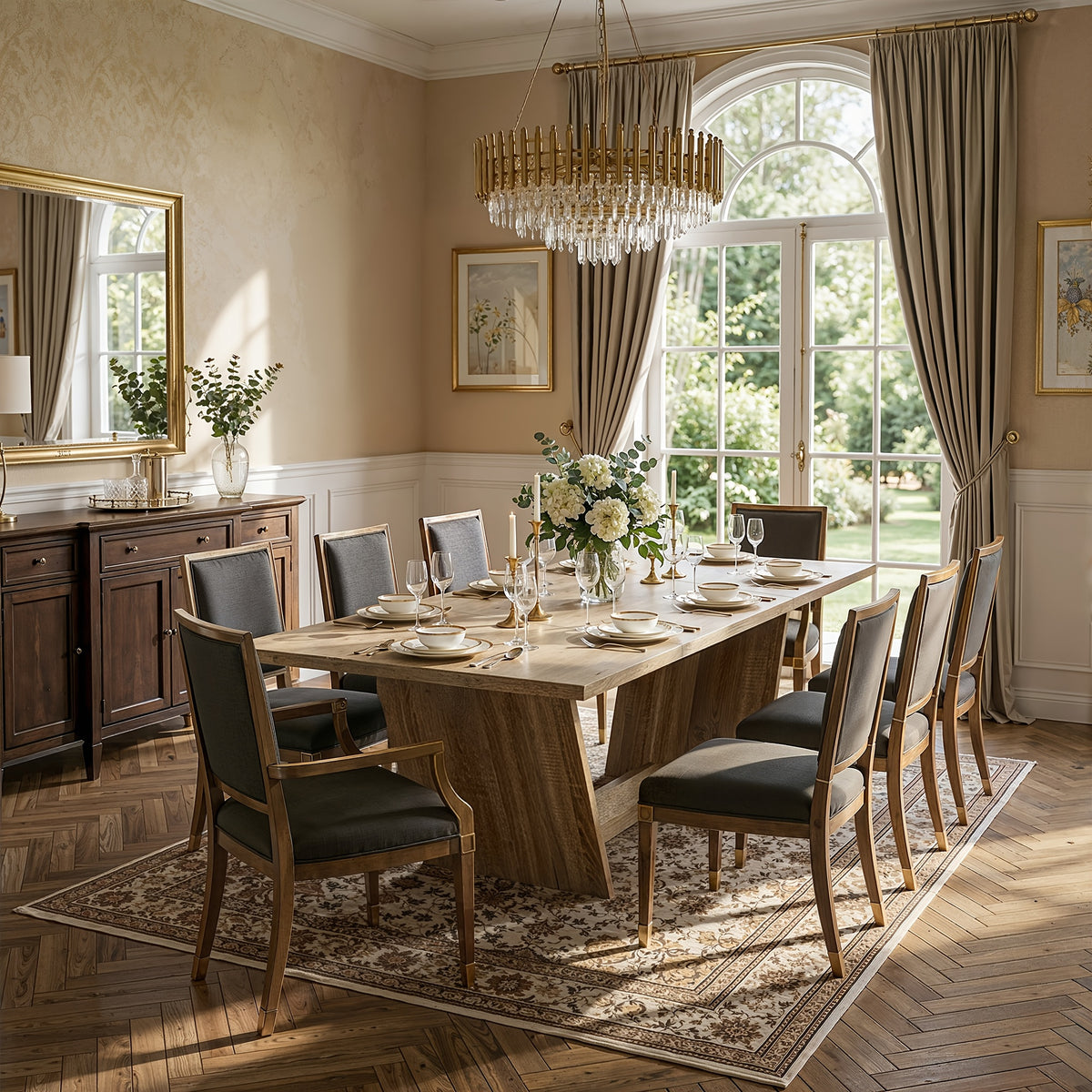 modern 6 8 person table 81 5 wide large rectangular dining - Temu