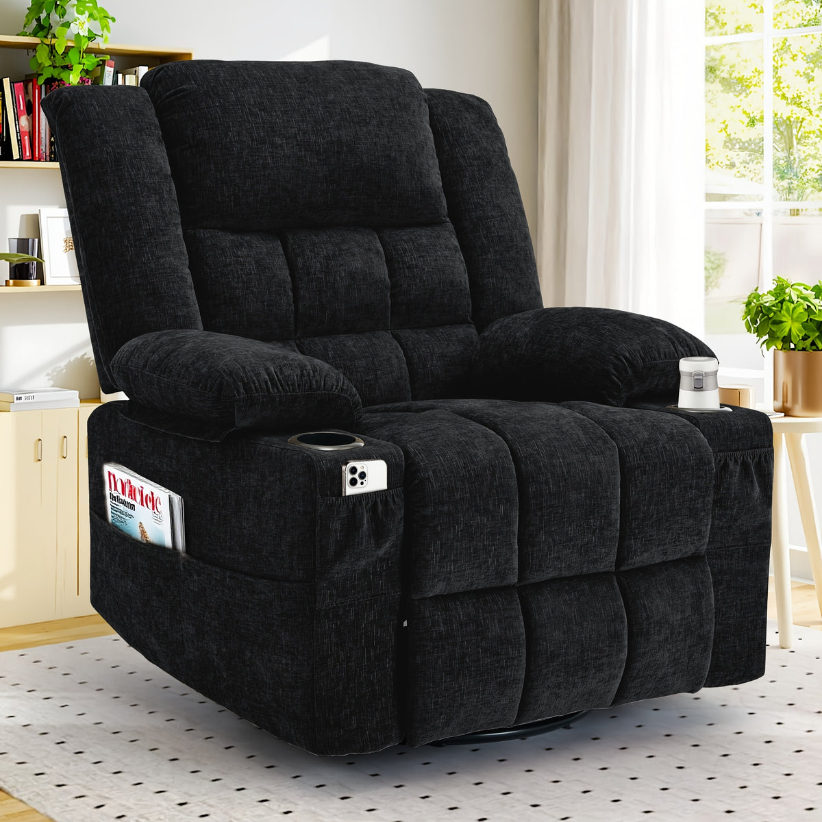 swivel recliner living room single lounge chair medium sized - Temu