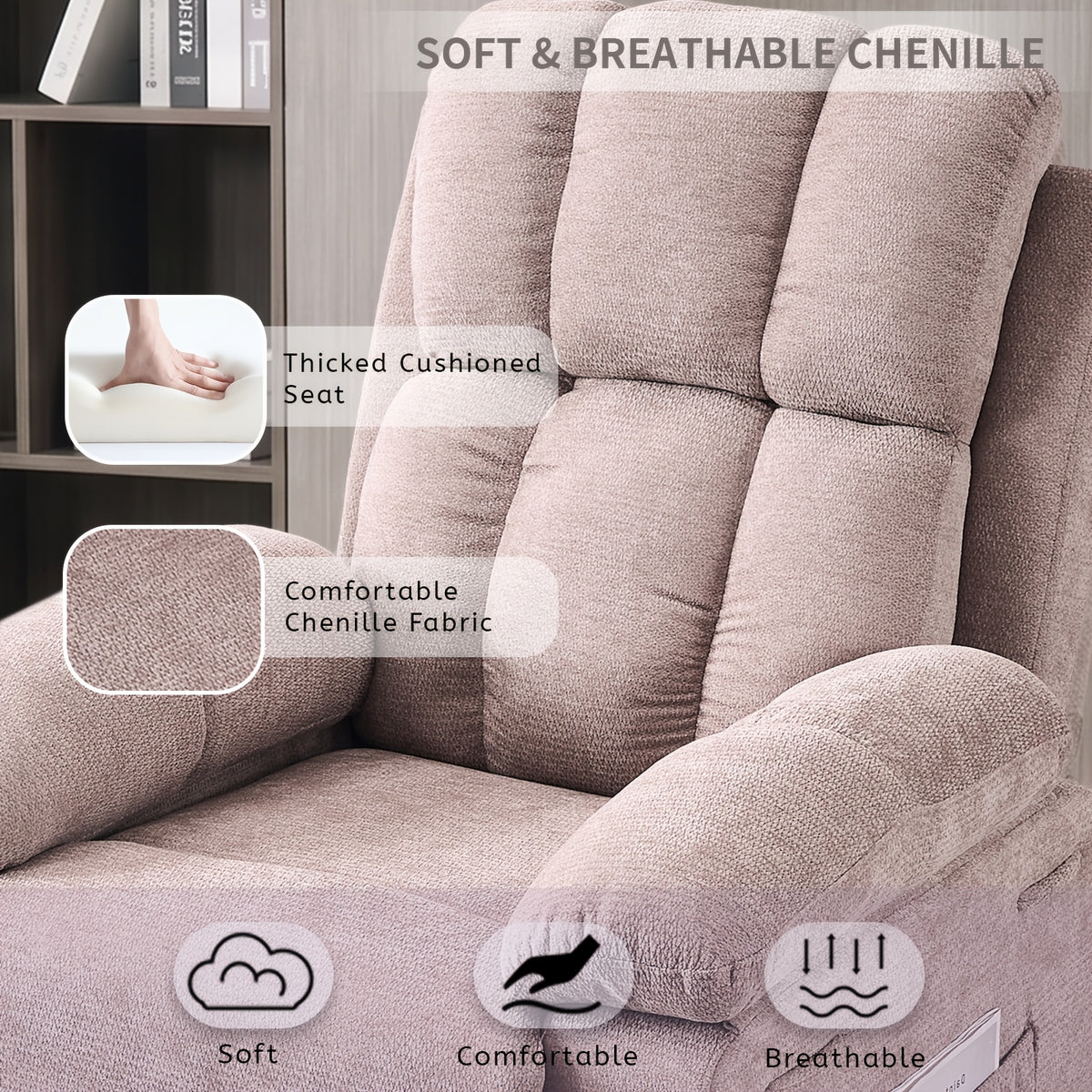 rocking recliner chair modern 360 swivel glider recliner - Temu