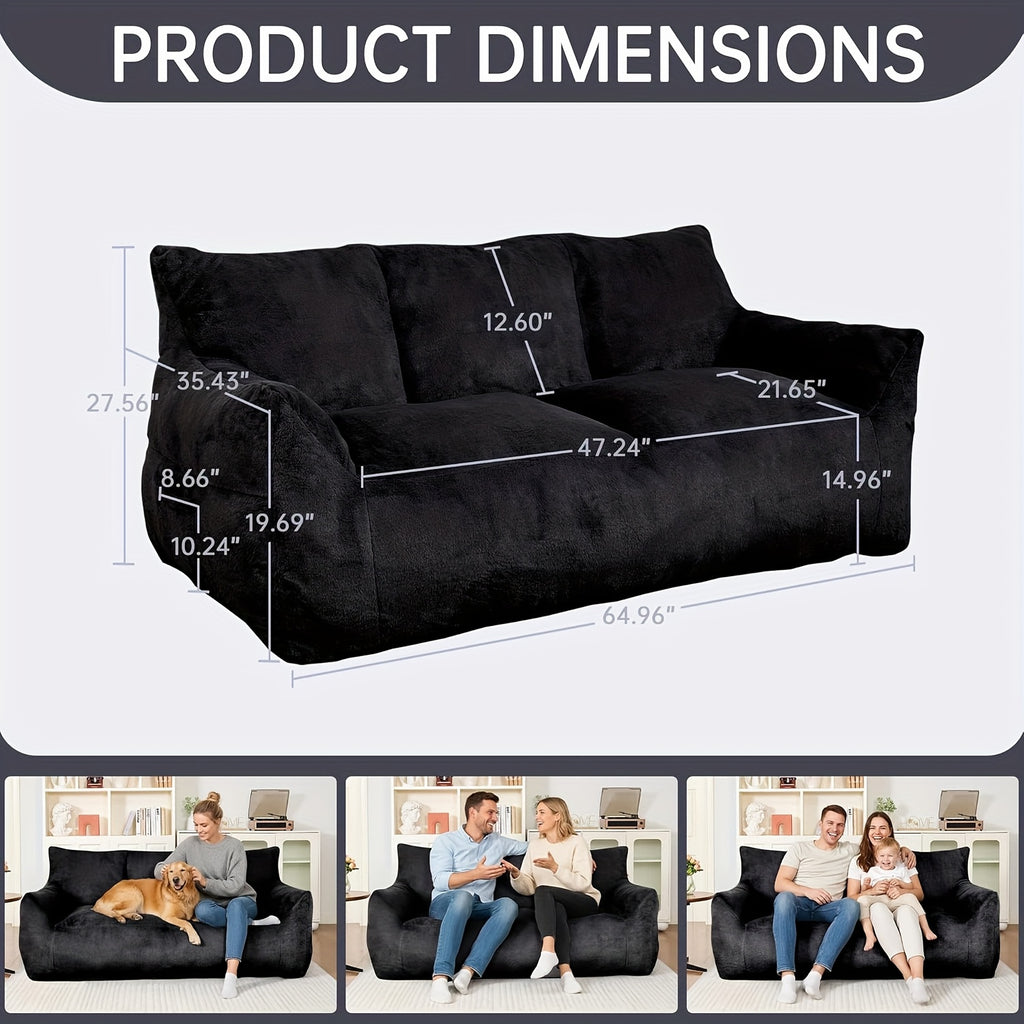 loveseat sofa oversized lounge sofa   fluffy lazy sofa - Temu