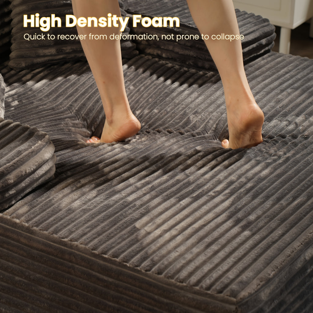 67 oversized boneless lounge chaise corduroy plush fabric - Temu