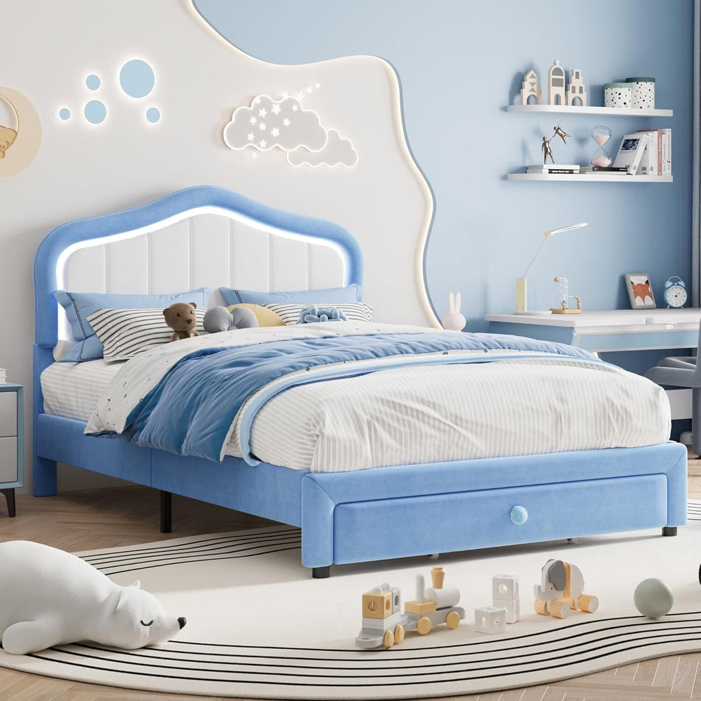 twin xl twin full size upholstered bed frame storage drawers - Temu