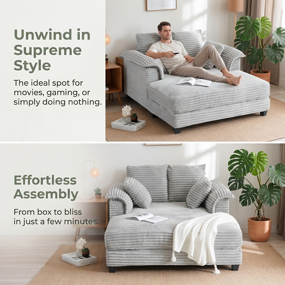 56 oversized corduroy sofa bed recliner sleeper - Temu