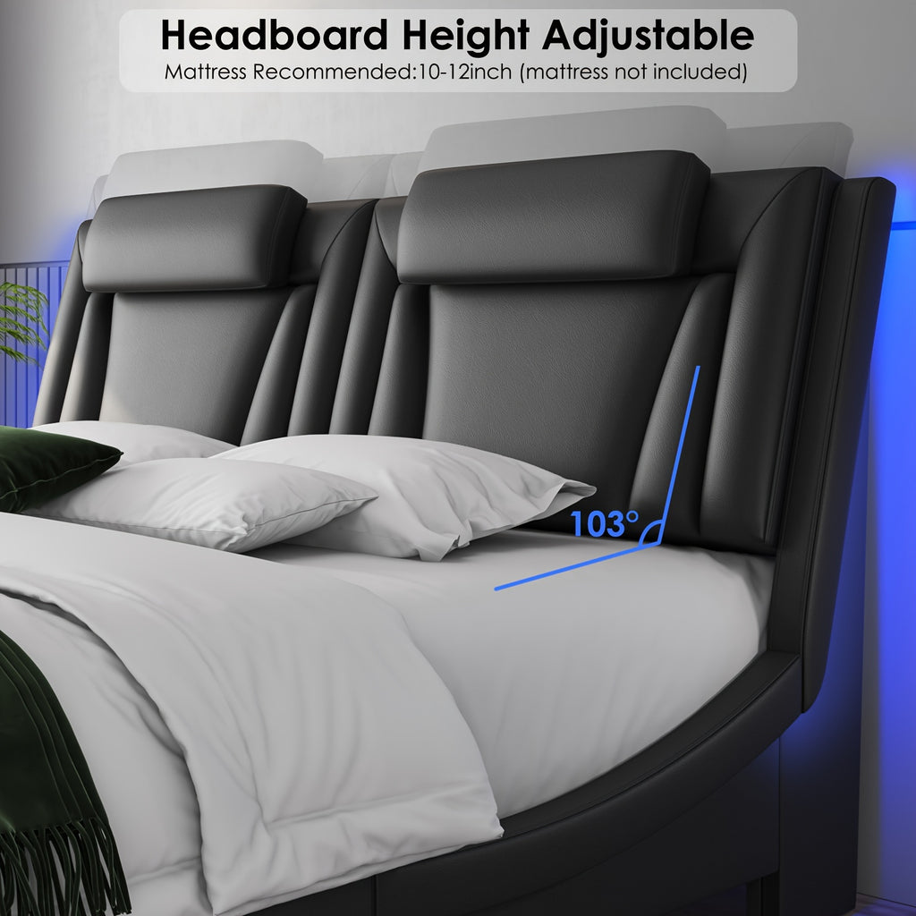 upholstered bed frame   in full queen king sizes - Temu