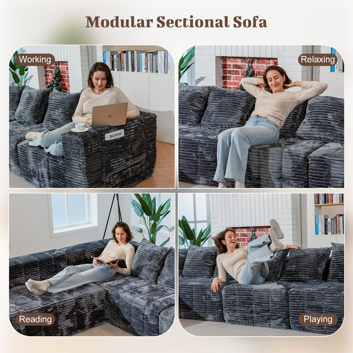 large 7 seat modular sectional sofa   featuring - Temu