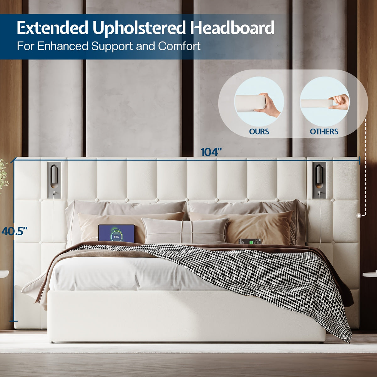 lift storage bed frame upholstered   - Temu
