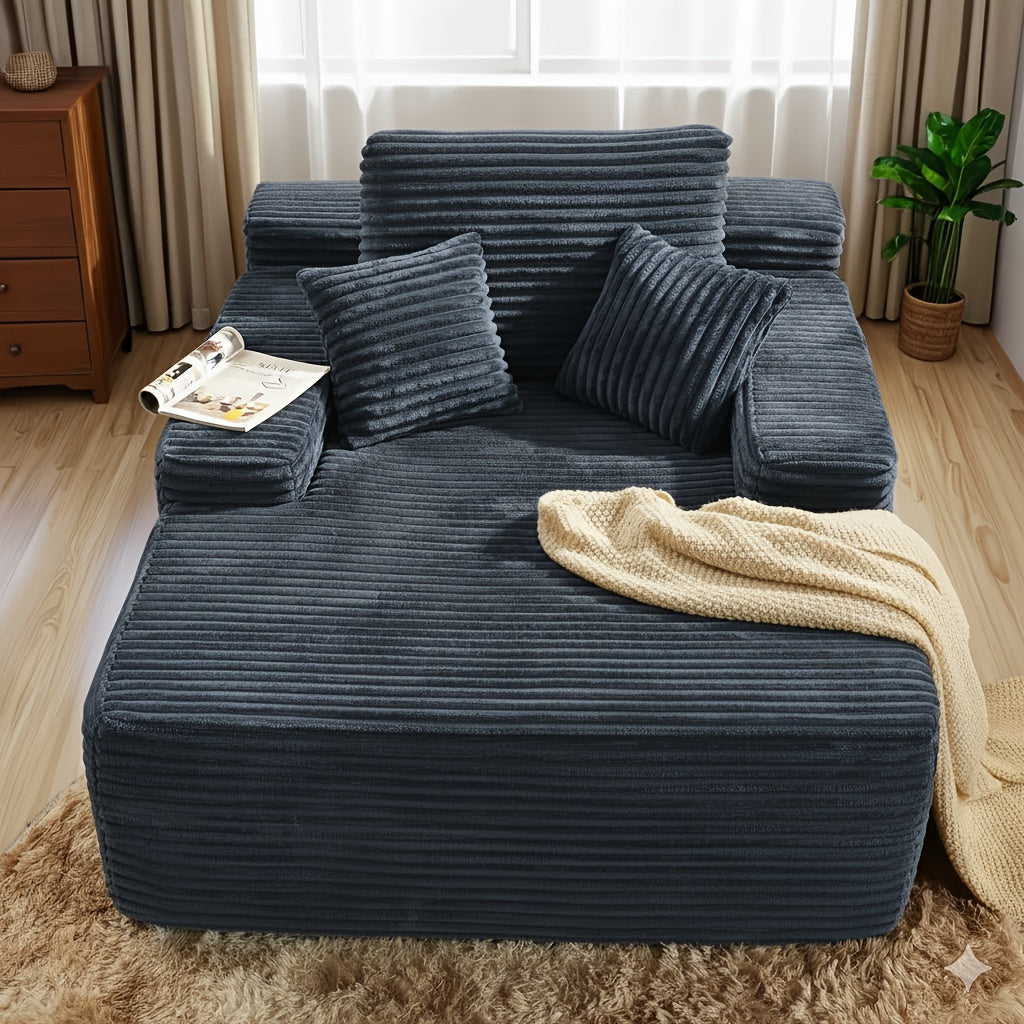 indoor lounge chair 47 24 flannel upholstered boneless sofa - Temu