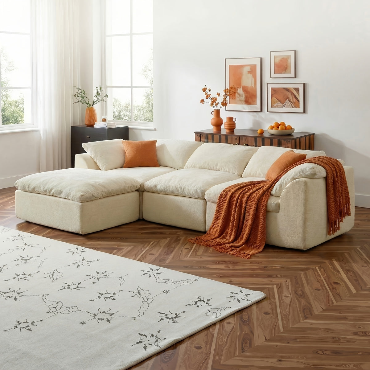 cloud couches living room boneless couch l shape comfy sofa - Temu