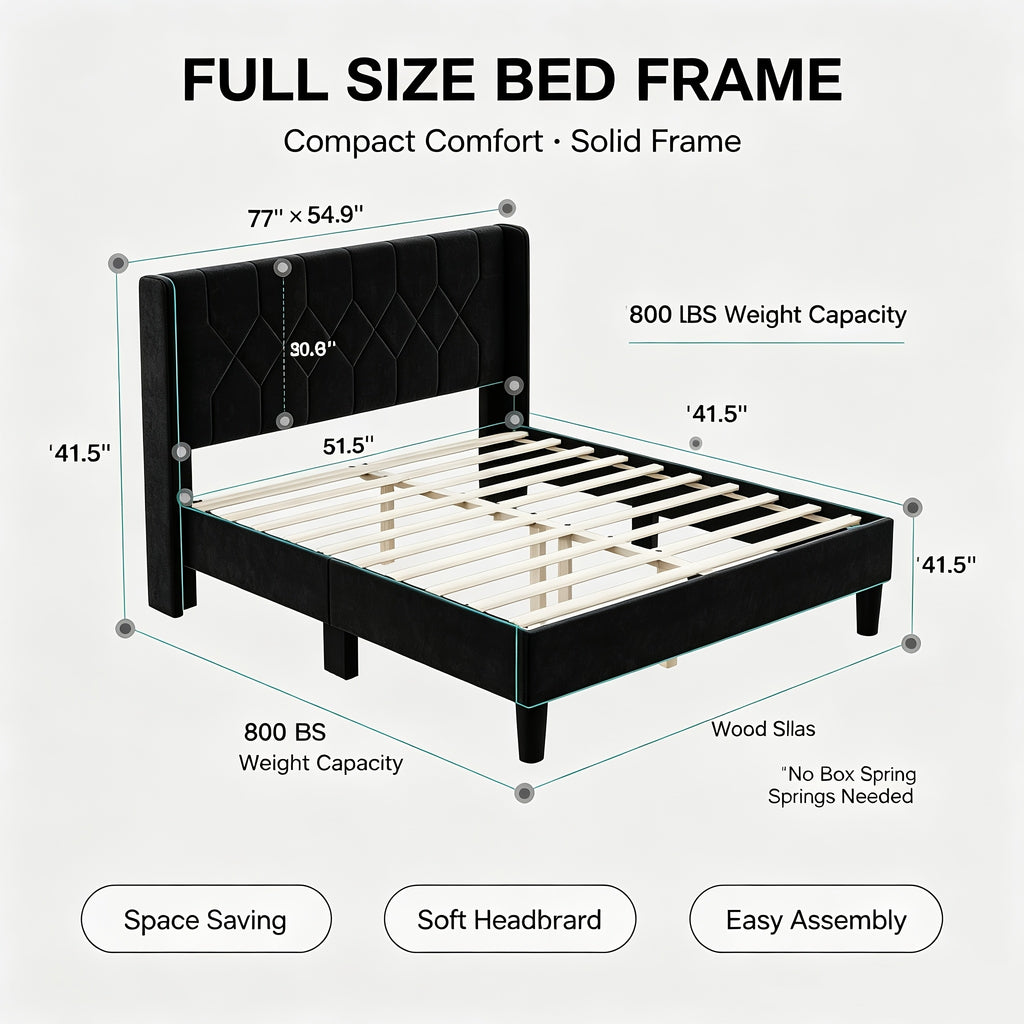 beige linen upholstered bed frame geometric tufted headboard - Temu
