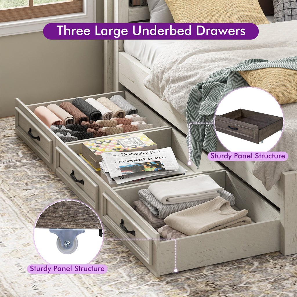 storage corner bed frame bookcase headboard led - Temu