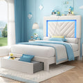 platform bed frame led adjustable headboard upholstered bed - Temu