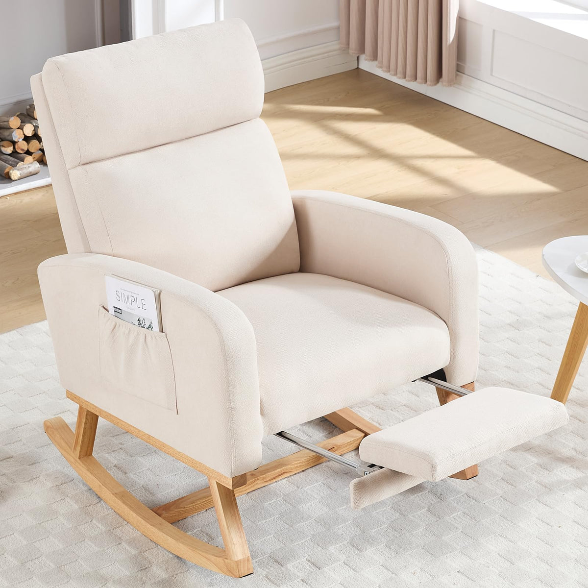 solid wood swivel rocker recliner slow rock mechanism - Temu