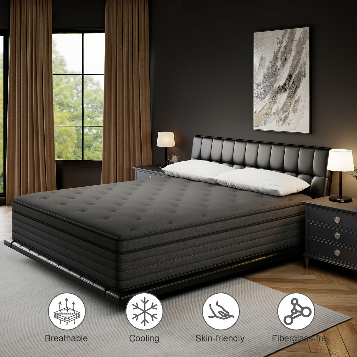 10 12 14 inch full queen king size   memory foam pocket - Temu