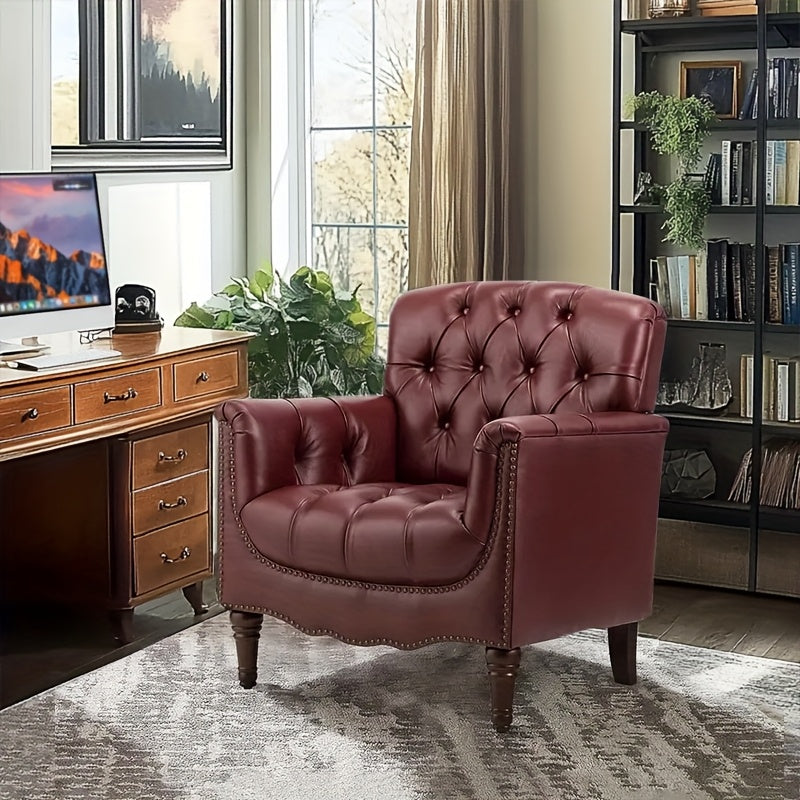 genuine leather armchair contemporary leather accent chair - Temu