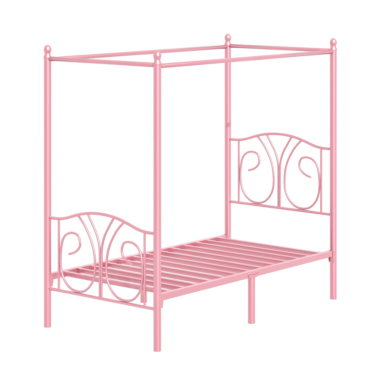1 set   metal twin size canopy bed frame footboard - Temu