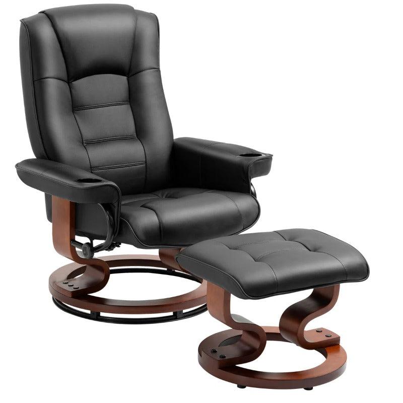 faux leather 360 swivel recliner chair   adjustable pu - Temu