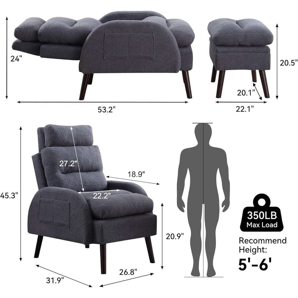accent chair   comfy reading chair   set modern - Temu