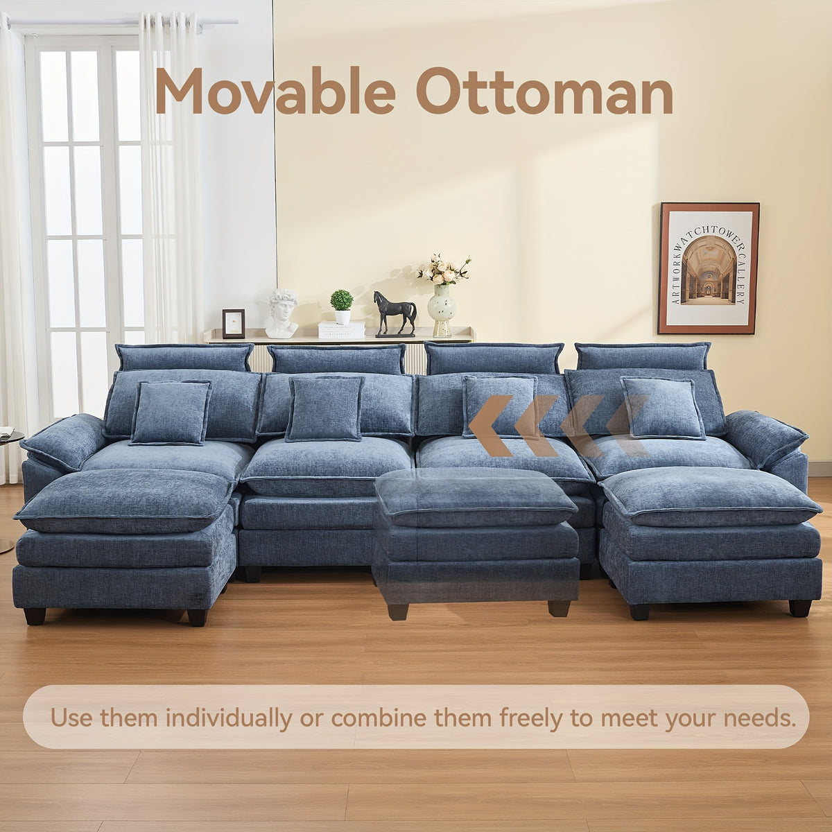134 cloud modern 4 seater couch detachable headrest modular - Temu