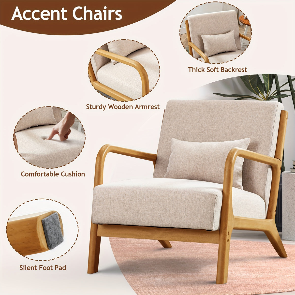 household furniture   century modern accent chairs - Temu