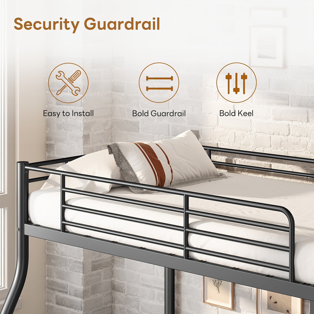 bunk beds twin twin full size heavy duty metal bunk bed - Temu