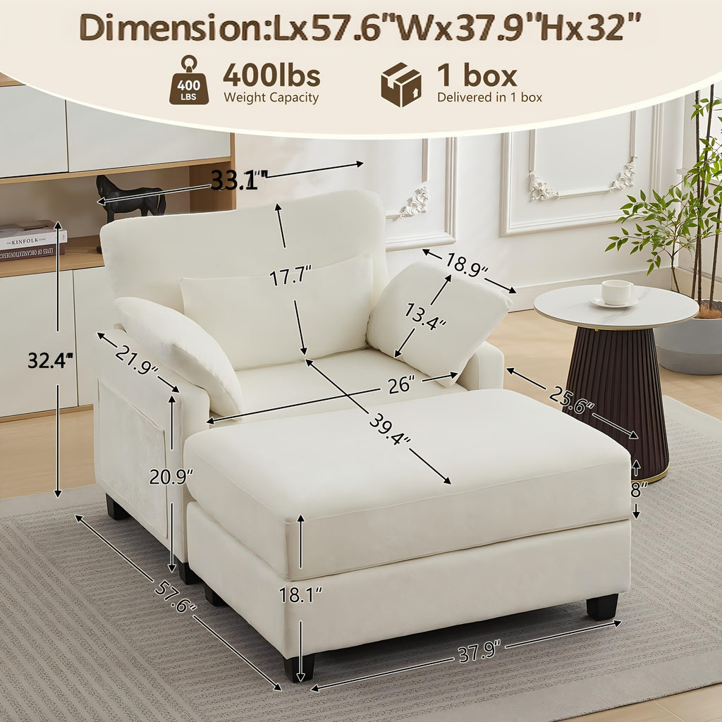 57 5 oversized chaise lounge   indoor white reading - Temu