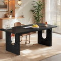 71 wooden modern dining table rectangular table 6 people - Temu