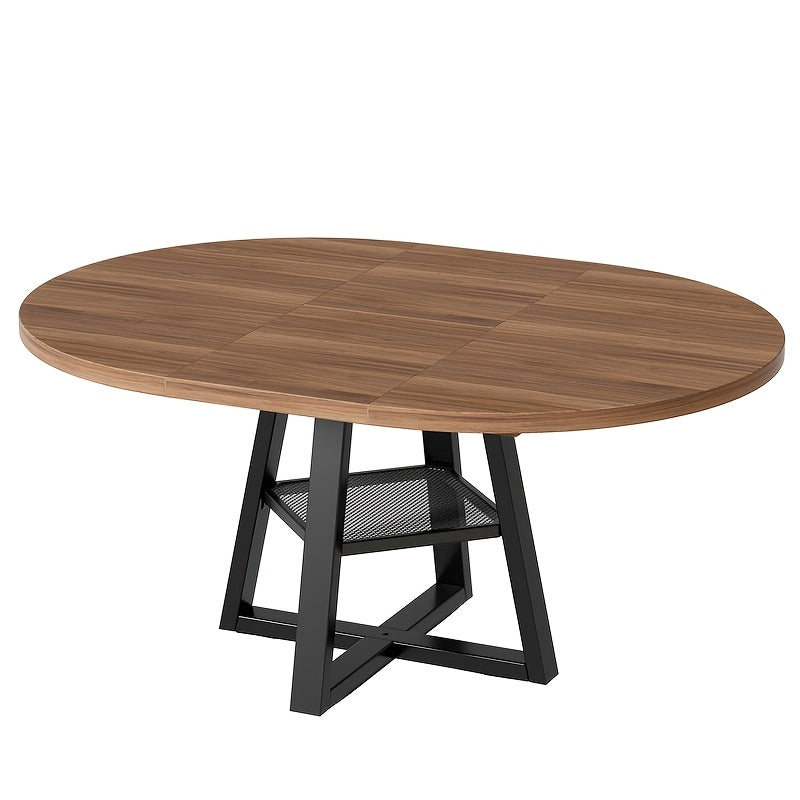 extendable dining table 4 8 modern round table removable - Temu