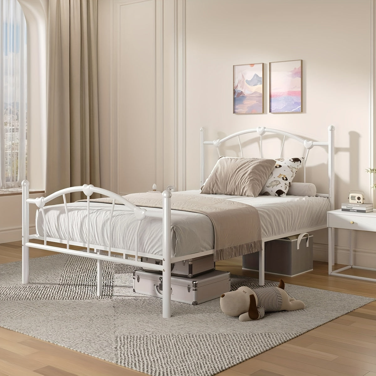 twin full queen size metal bed frame full bed frame - Temu