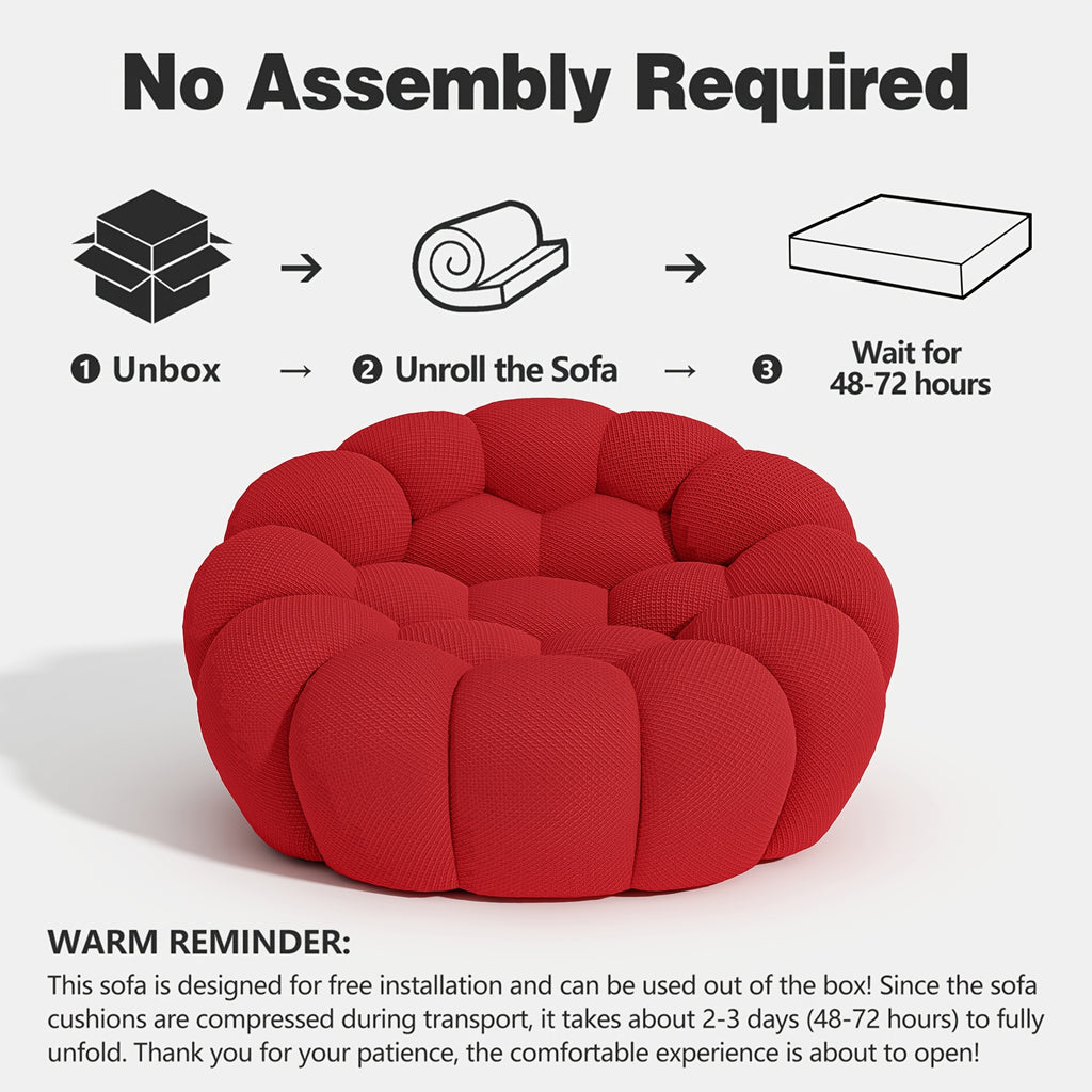 luxury fabric round sofa living room furniture modern sofa - Temu