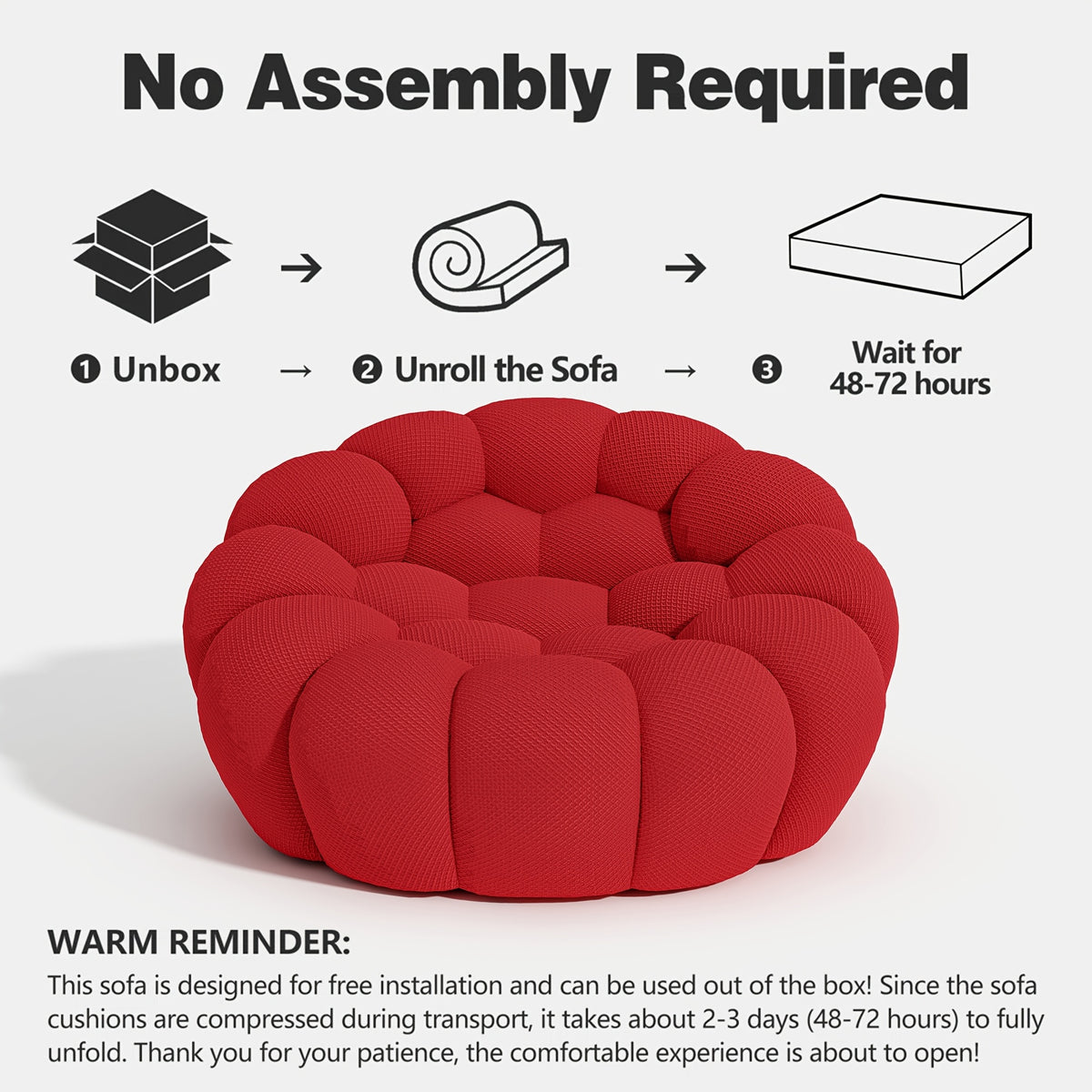 luxury fabric round sofa living room furniture modern sofa - Temu