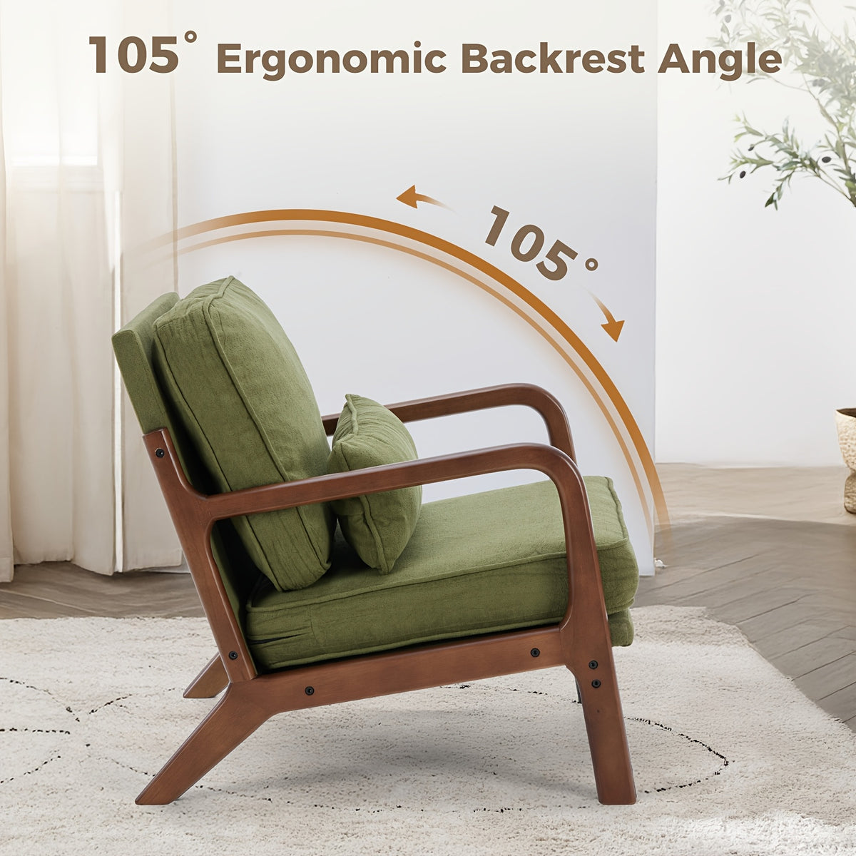 century modern accent chair   ergonomic lounge chair - Temu