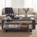 modern coffee table 2 tier rectangular minimalist center - Temu