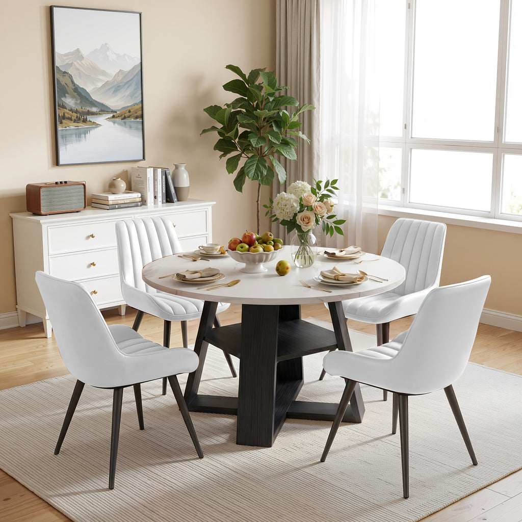5pcs 43 3 round dining table set   table 4 chairs - Temu