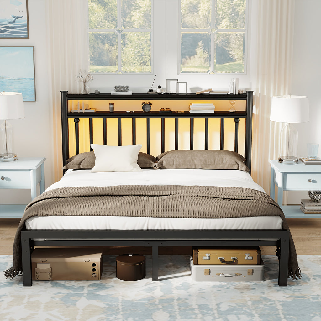 metal twin full queen king size bed frame 2 tier   - Temu