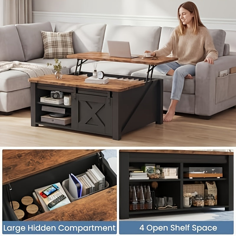 courtyard coffee table lift top coffee table hidden storage - Temu