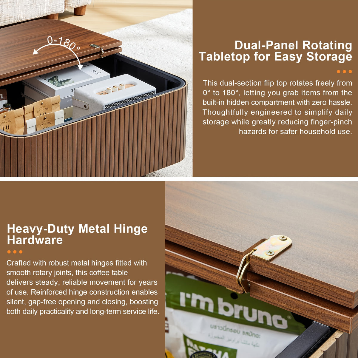 31   coffee table fluted floating base   - Temu
