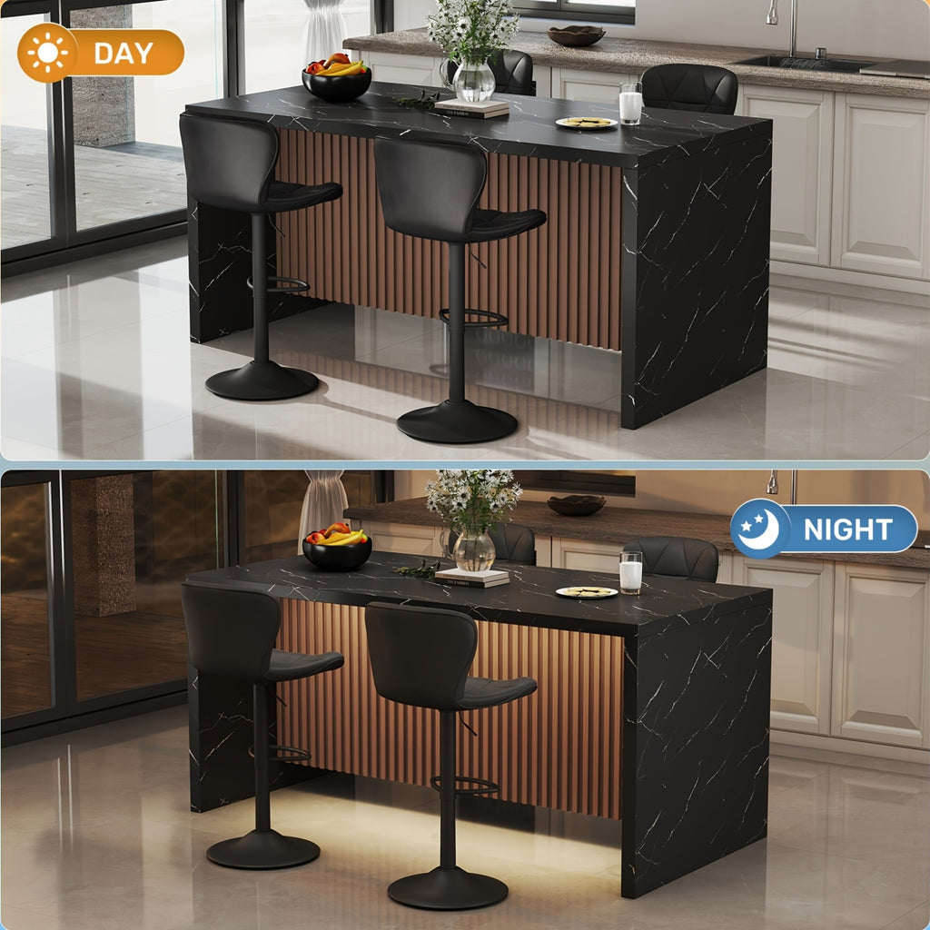 67 table set 4 bar stools large kitchen island table modern - Temu