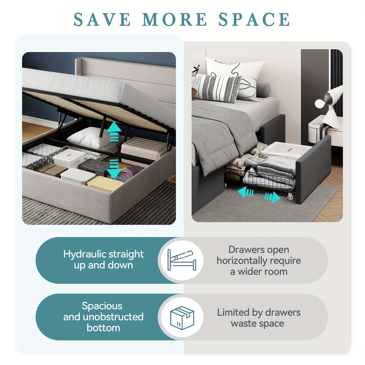 full queen king size lift storage upholstered - Temu