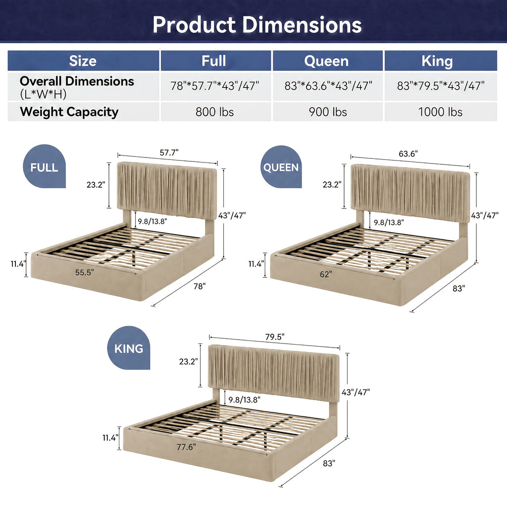 full queen king modern low profile floor bed frame - Temu