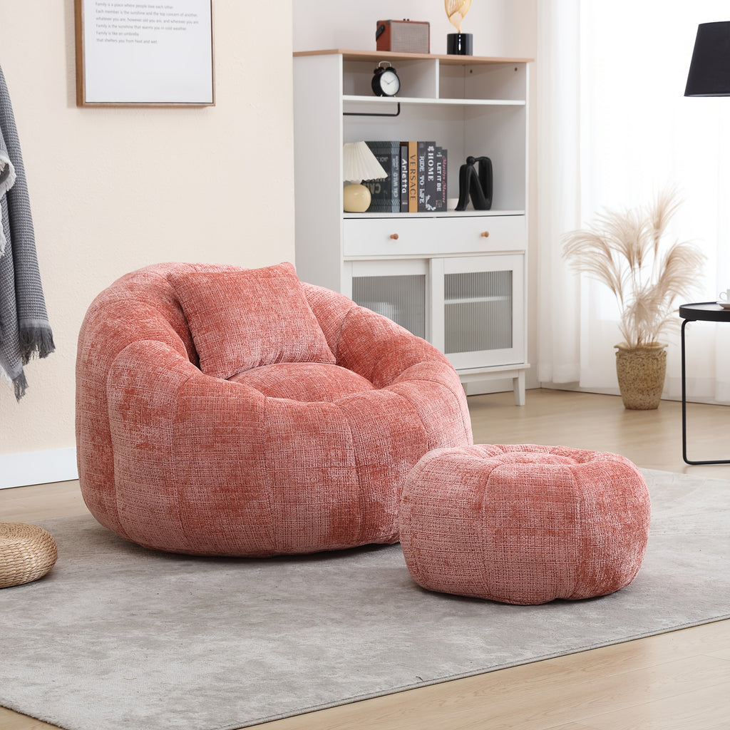 chenille round lazy   sofa chair   a - Temu