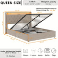 hydraulic lift upholstered bed frame   bed - Temu