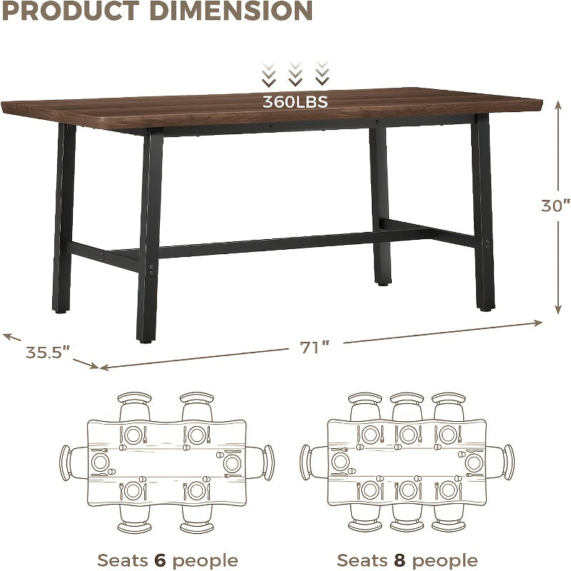 71 farmhouse dining table 6 people rectangular kitchen table - Temu