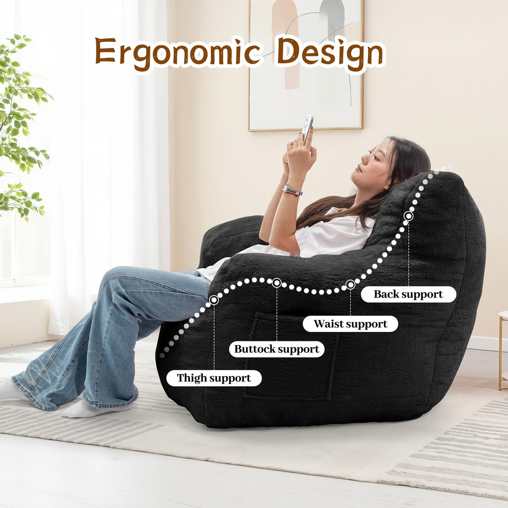 living room lounge chair medium sized   beanbag sofa - Temu