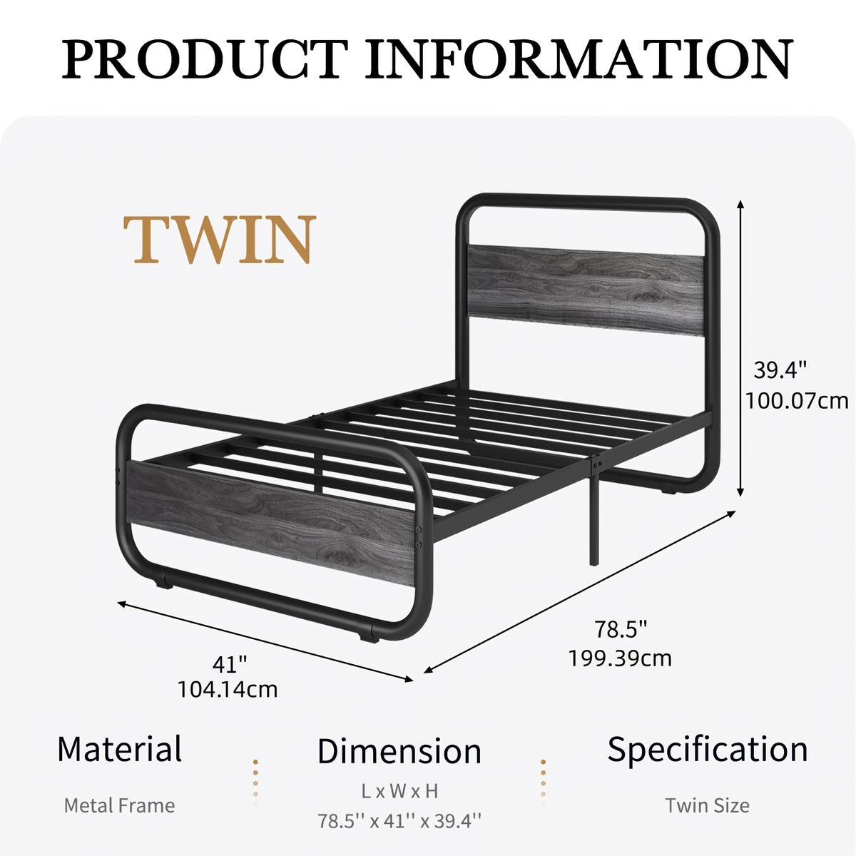 twin full queen king size   grey white bed frame - Temu